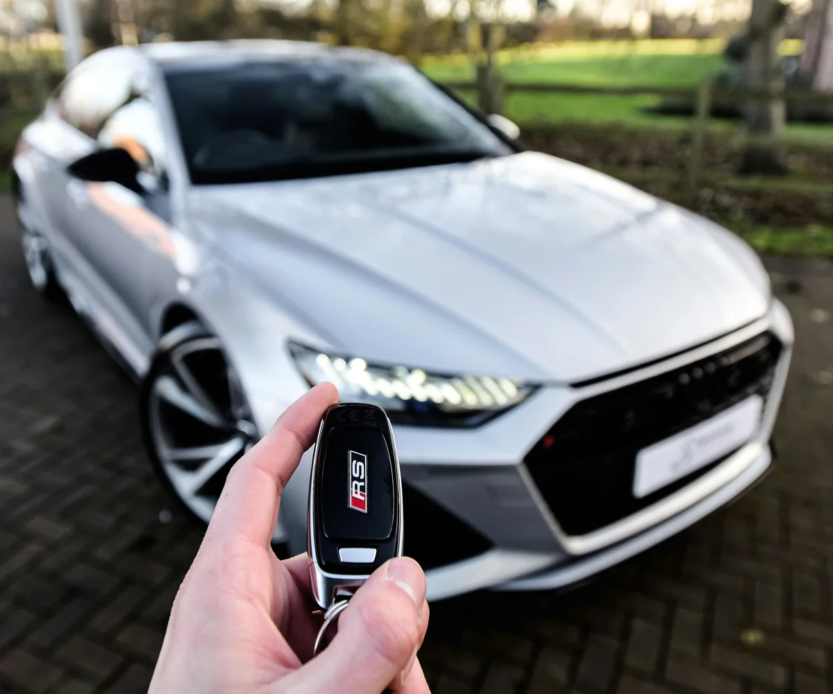 Chave de automóvel em primeiro plano